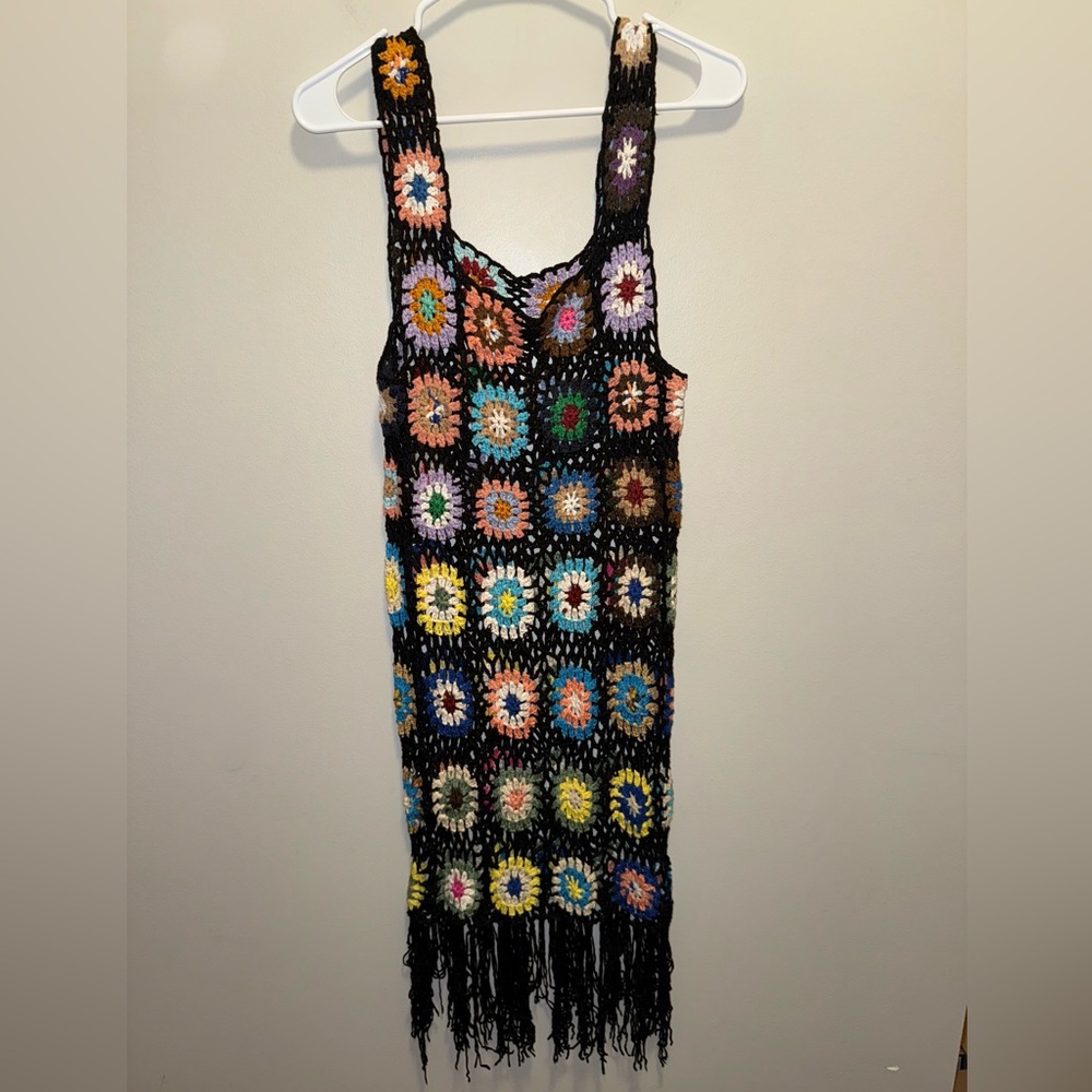 Colorful Crochet Midi Dress